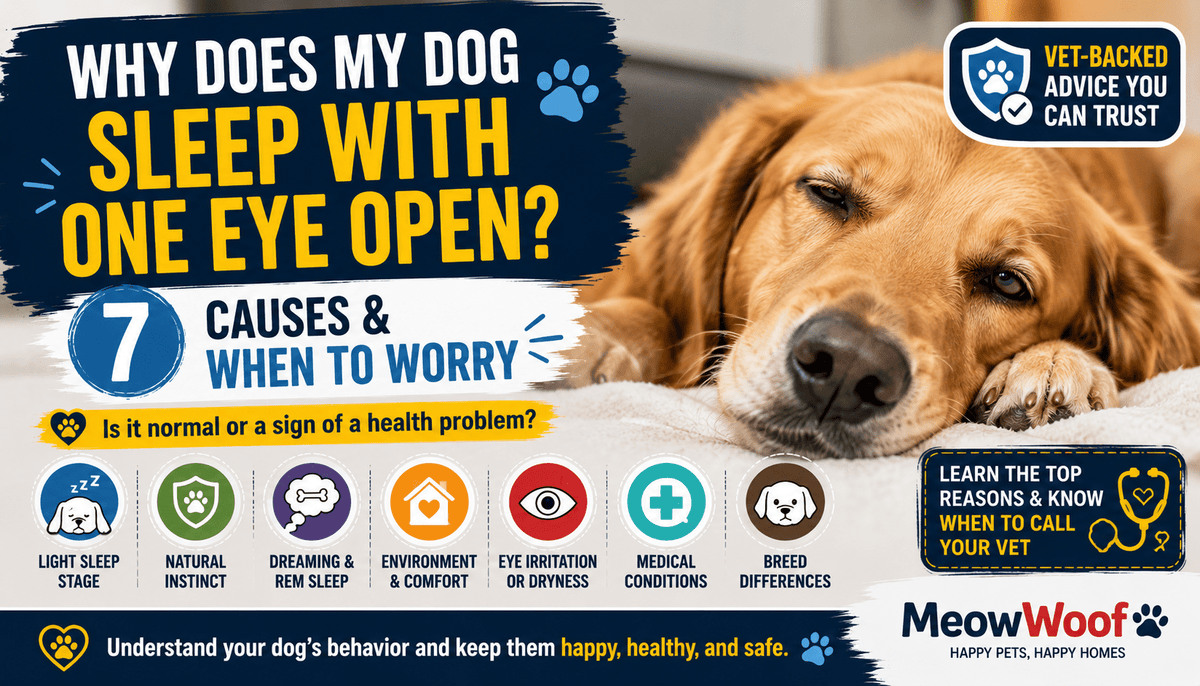 Why Does My Dog Sleep With One Eye Open? Causes & When to Worry - MeowWoof