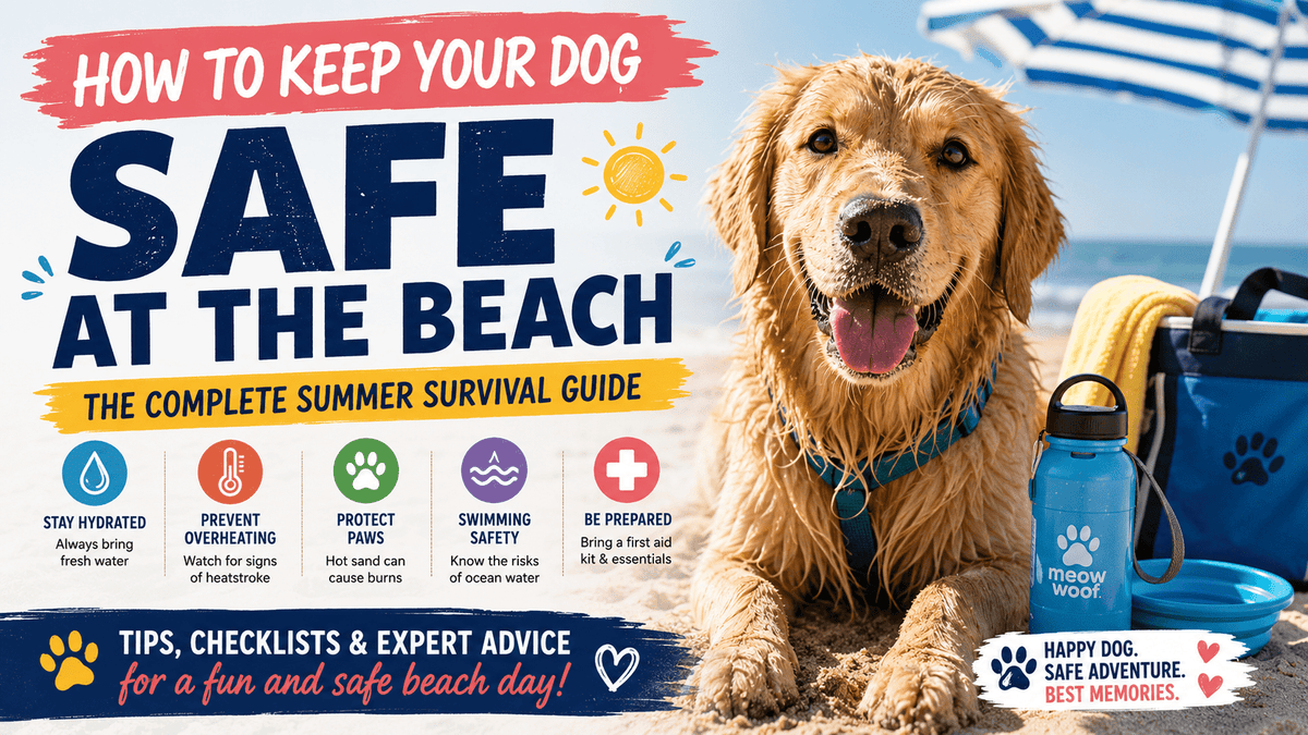 How to Keep Your Dog Safe at the Beach: Heat, Water & Cooling Guide - MeowWoof