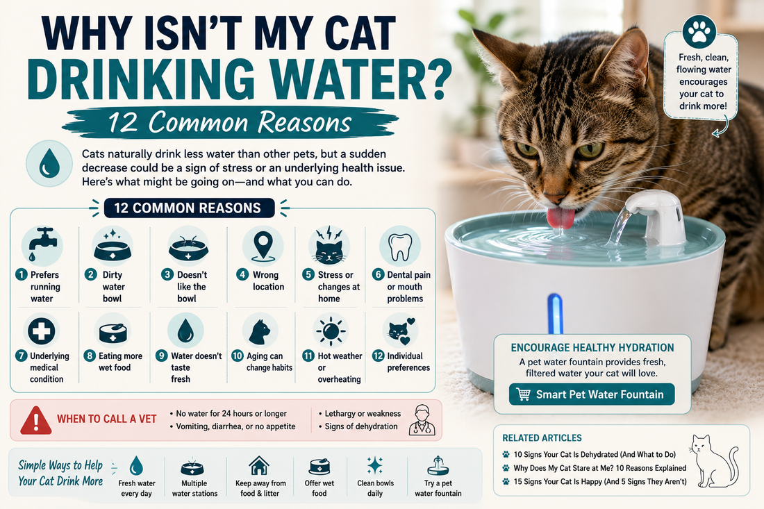 Why Isn't My Cat Drinking Water? 12 Common Reasons