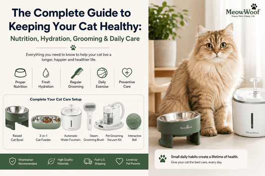 The Complete Guide to Keeping Your Cat Healthy: Nutrition, Hydration, Grooming & Daily Care - MeowWoof
