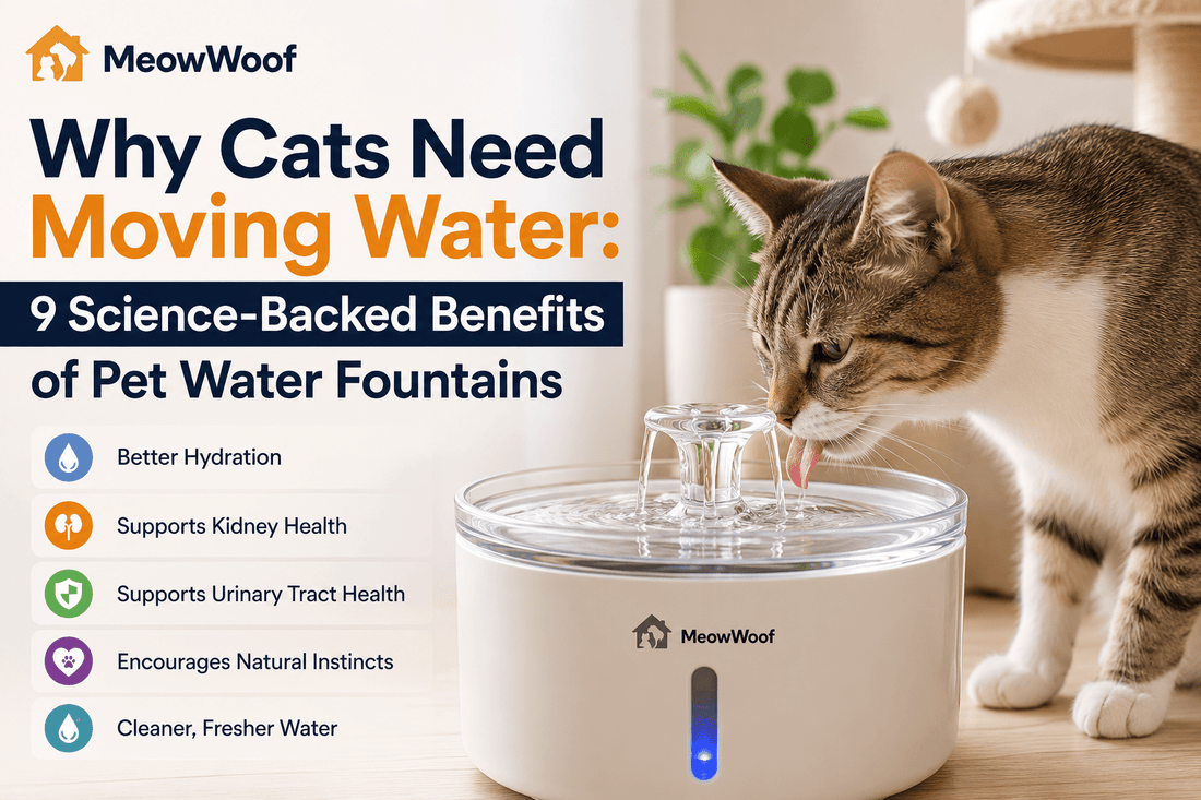 Why Cats Need Moving Water: 9 Science-Backed Benefits of Pet Water Fountains - MeowWoof