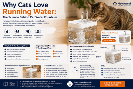 Why Cats Love Running Water: The Science Behind Cat Water Fountains - MeowWoof