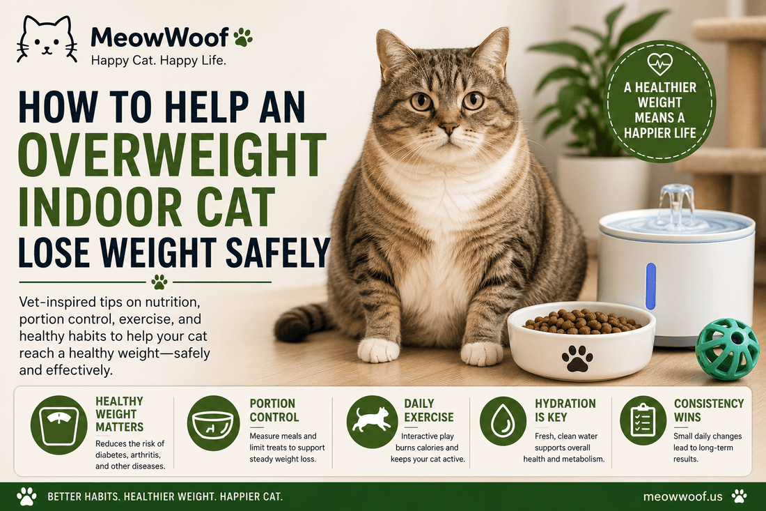 How to Help an Overweight Indoor Cat Lose Weight Safely - MeowWoof