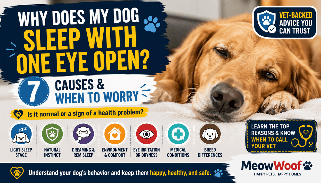Why Does My Dog Sleep With One Eye Open? Causes & When to Worry - MeowWoof