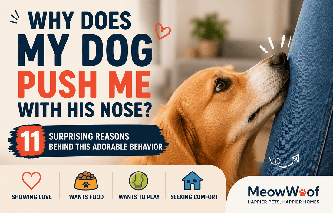Why Does My Dog Push Me With His Nose? 11 Surprising Reasons Behind This Adorable Behavior - MeowWoof