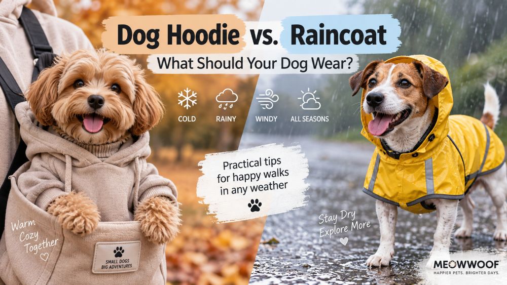Dog Hoodie vs. Raincoat: What Should Your Dog Wear in Cold, Rainy & Windy Weather?