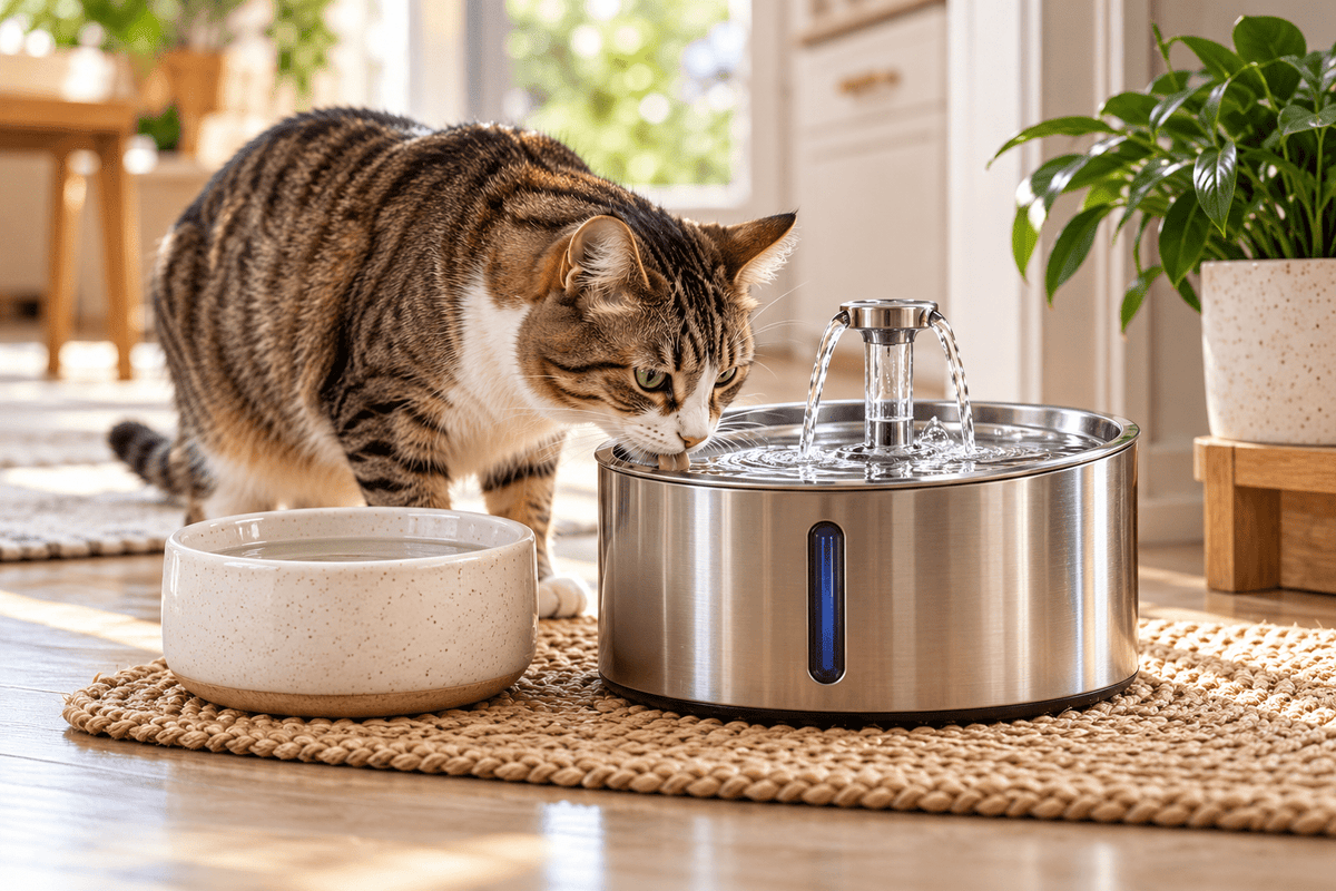Cat Water Fountain vs. Water Bowl: Which Is Better for Your Cat? - MeowWoof
