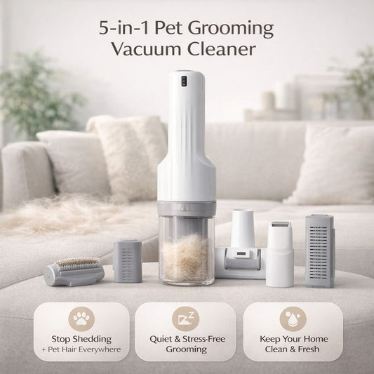 Pet Grooming Vacuum Kit: The Easiest Way to Control Shedding at Home - MeowWoof