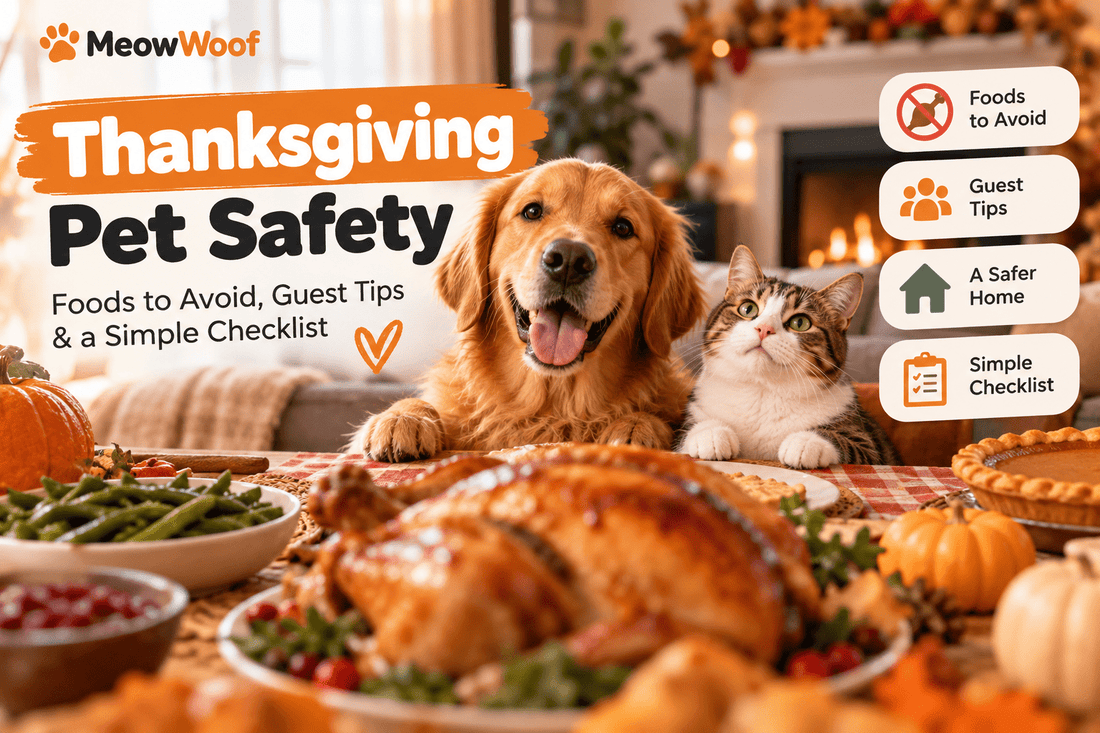 Thanksgiving Pet Safety: Foods to Avoid, Guest Tips & a Simple Checklist - MeowWoof