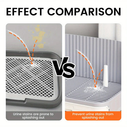 Indoor Dog Potty Tray with Protection Wall