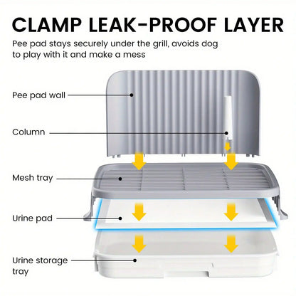 Indoor Dog Potty Tray with Protection Wall
