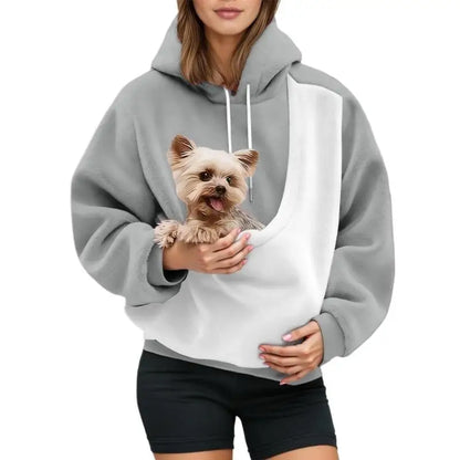 Pet Carrier Hoodie – Keep Your Dog Warm & Close (Hands-Free Comfort)