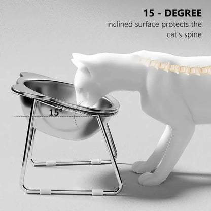 Raised Cat Bowl for Healthier Feeding Position