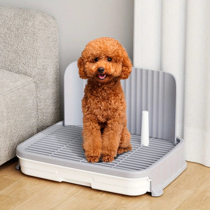 Indoor Dog Potty Tray with Protection Wall