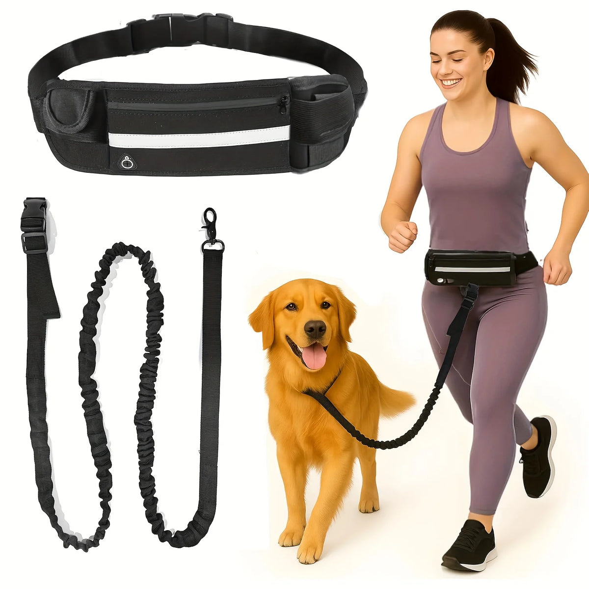 Hands-Free Dog Leash for Running, Walking & Hiking | MeowWoof