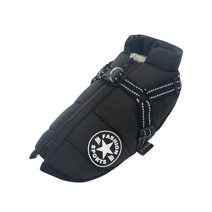 Pet Dog 2 in 1 Jacket With Harness Winter Warm