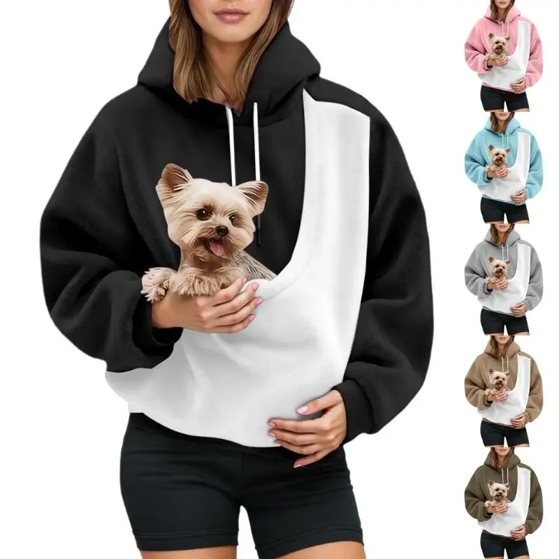 Pet Carrier Hoodie – Keep Your Dog Warm & Close (Hands-Free Comfort)