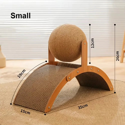 Wooden Cat Scratching Ball 2 In 1