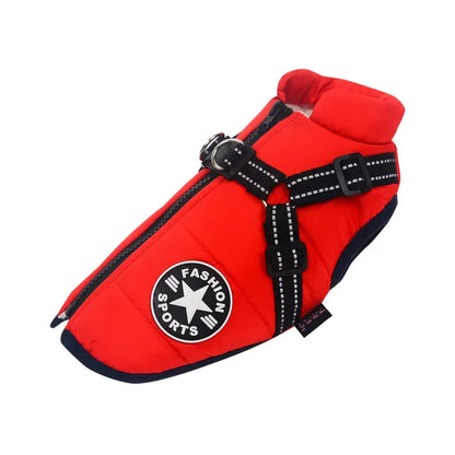 Pet Dog 2 in 1 Jacket With Harness Winter Warm