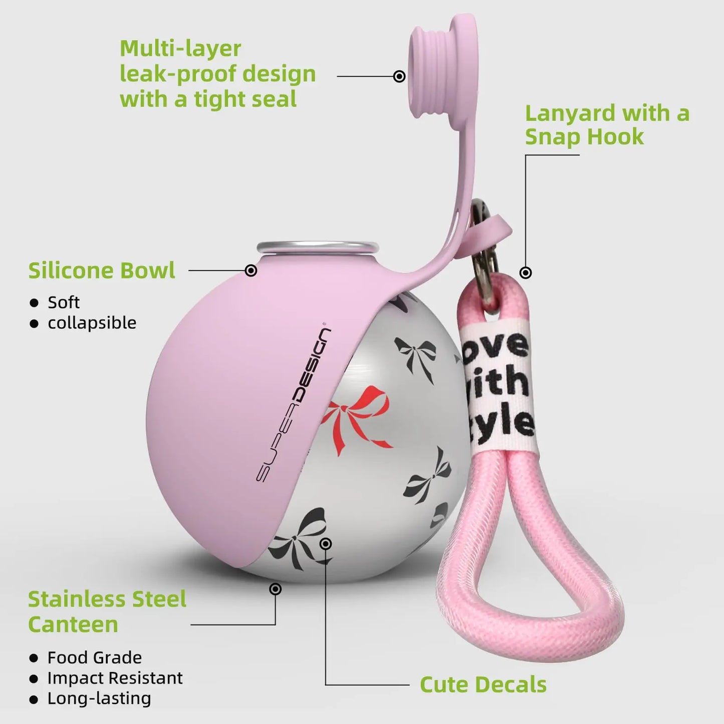 Portable Dog Water Bottle for Walks & Travel