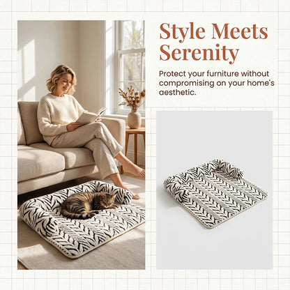 Pet Sofa Bed Mat with Bolsters