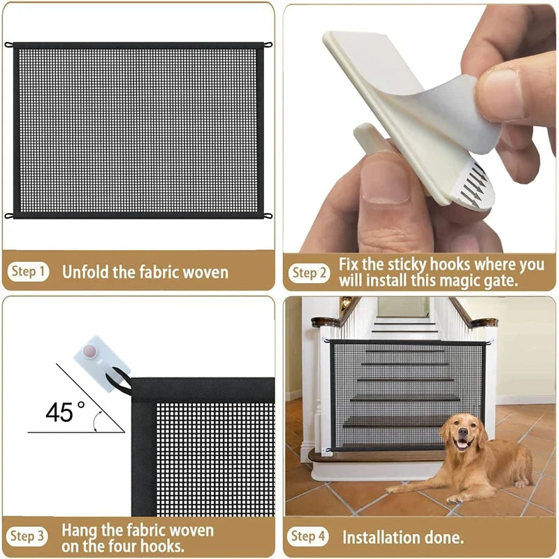 SafeGate™ Dog Barrier Fence for Stairs & Doorways