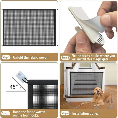 SafeGate™ Dog Barrier Fence for Stairs & Doorways
