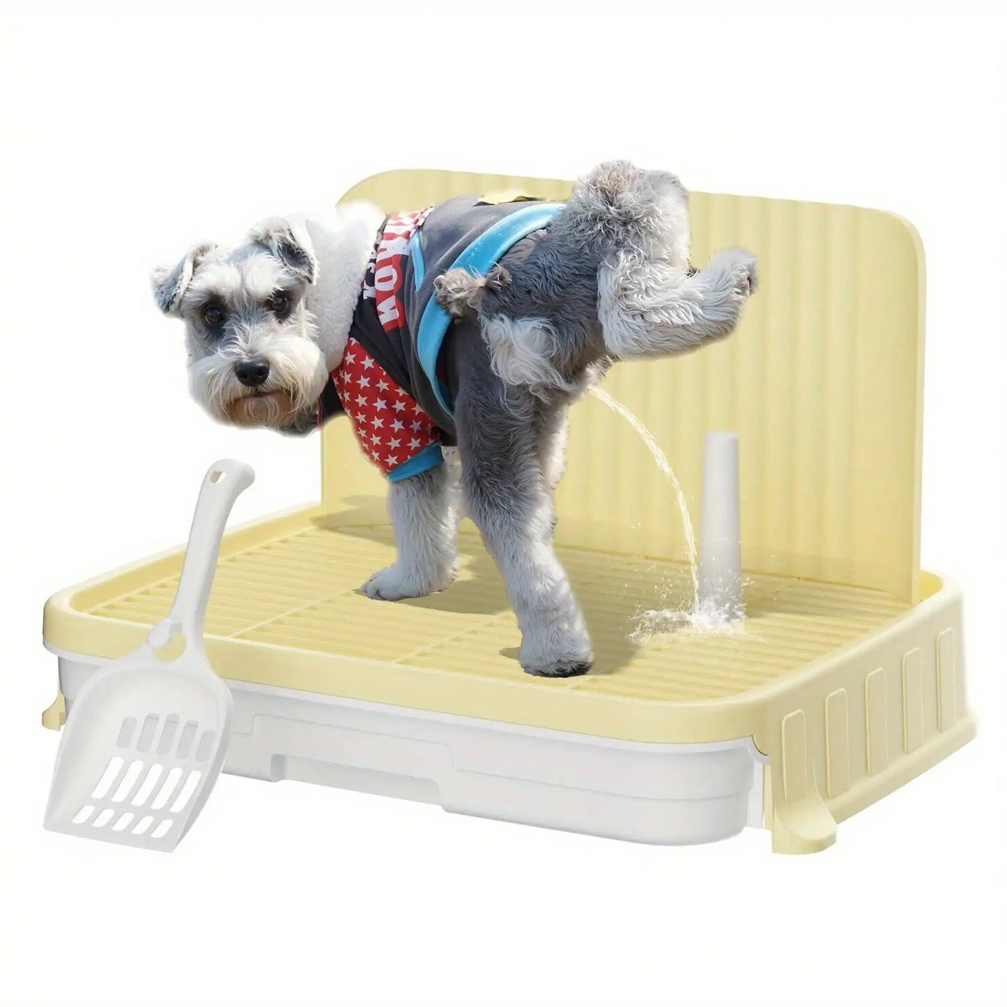 Indoor Dog Potty Tray with Protection Wall