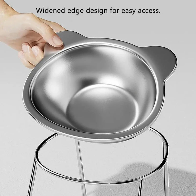 Raised Cat Bowl for Healthier Feeding Position