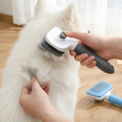 1-Click Self-Cleaning Pet Grooming Brush