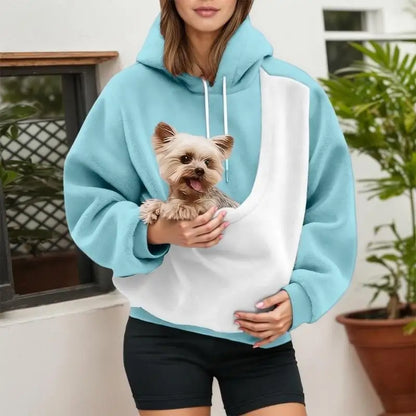 Pet Carrier Hoodie – Keep Your Dog Warm & Close (Hands-Free Comfort)