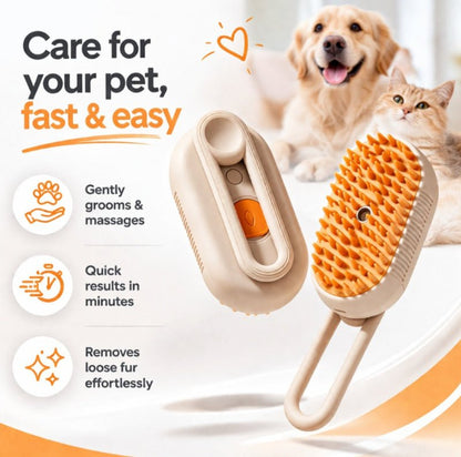 Steam Pet Grooming Brush for Dogs & Cats