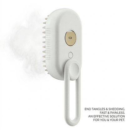 Steam Pet Grooming Brush with Built-In Steam Spray